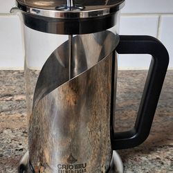 CRIO BRU BREWED CACAO FRENCH PRESS - STAINLESS STEEL & GLASS
