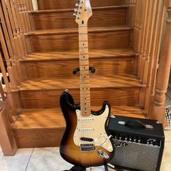 Fender MIM Stratocaster (Mint/Upgraded Seymour Duncan) W/ Fender Amp