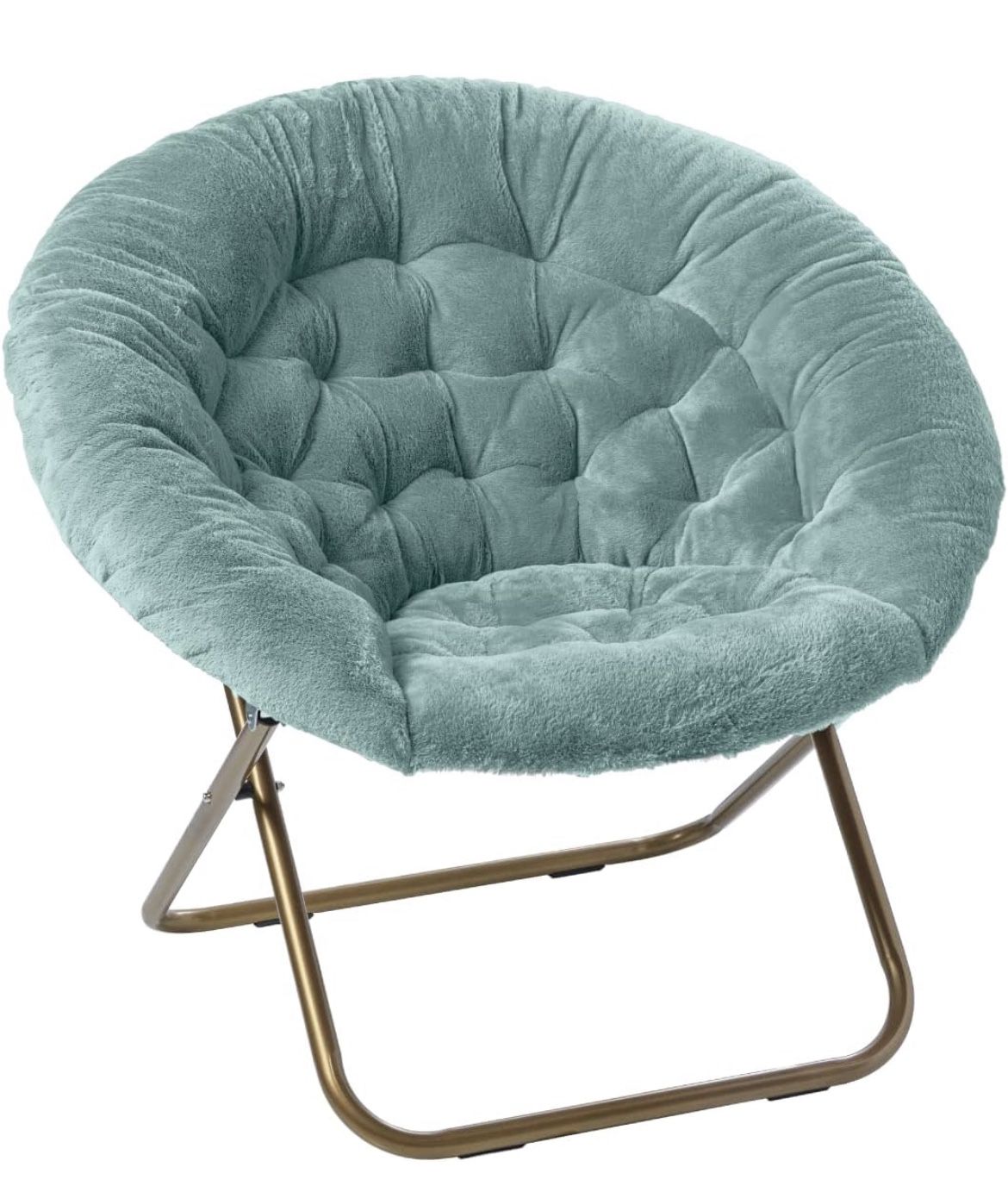 Cozy Chair/Faux Fur Saucer Chair for Bedroom/X-Large (Blue)