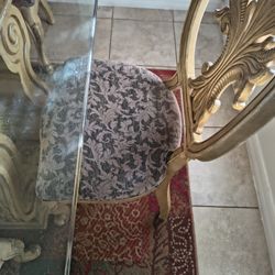 6 Seater Glass Top Dining Table 