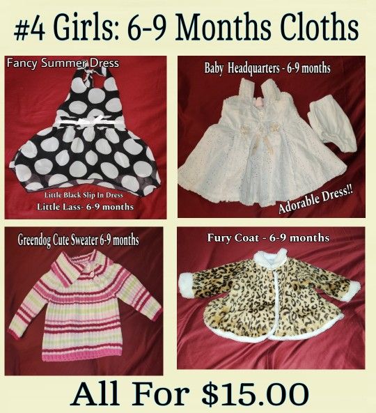6-9 MONTH OLD BABY GIRL OUTFITS