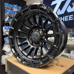 (Set of 4) Black Rhino BR025 Rival 17x9 6x5.5" +1mm Double Black Wheels Rims