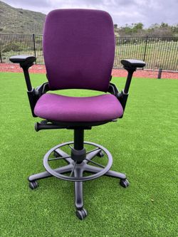 Steelcase Leap V2 Fully Adjustable Model Drafting Office Chair / Work Stool