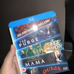 Horror Blu-ray Combo Pack (The Purge, The Purge Anarchy, Ouija, Mama, As Above So Below) Like New