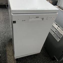 Danby White 18” Full Console Portable Dishwasher Open Box 