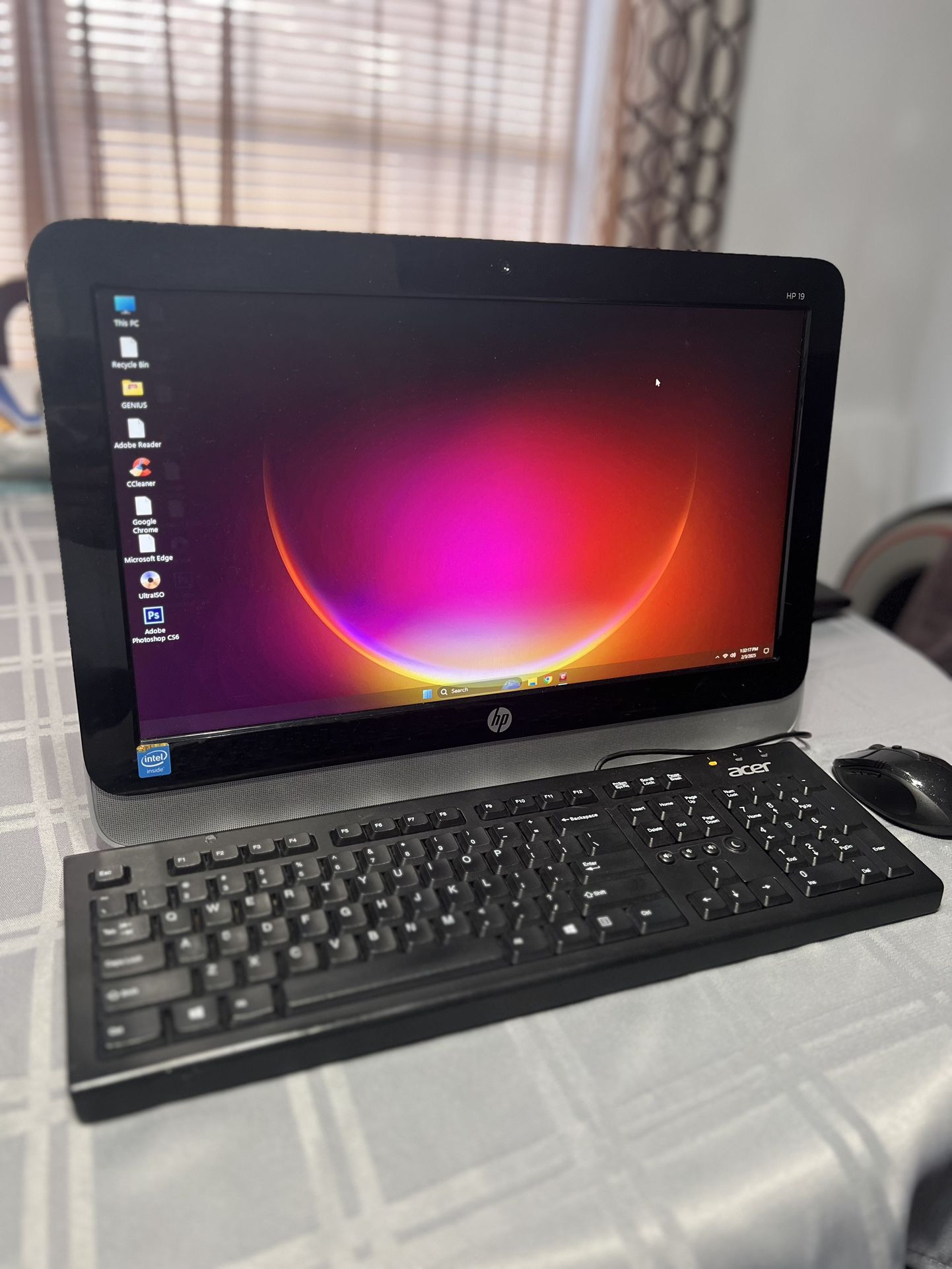 Computer HP All In One 19 Inches Screen 8GB Ram 500GB HDD Webcam Windows 11 Office 365 Full