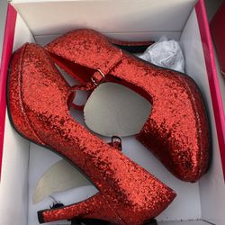 Funtasma Red Glitter Heels 