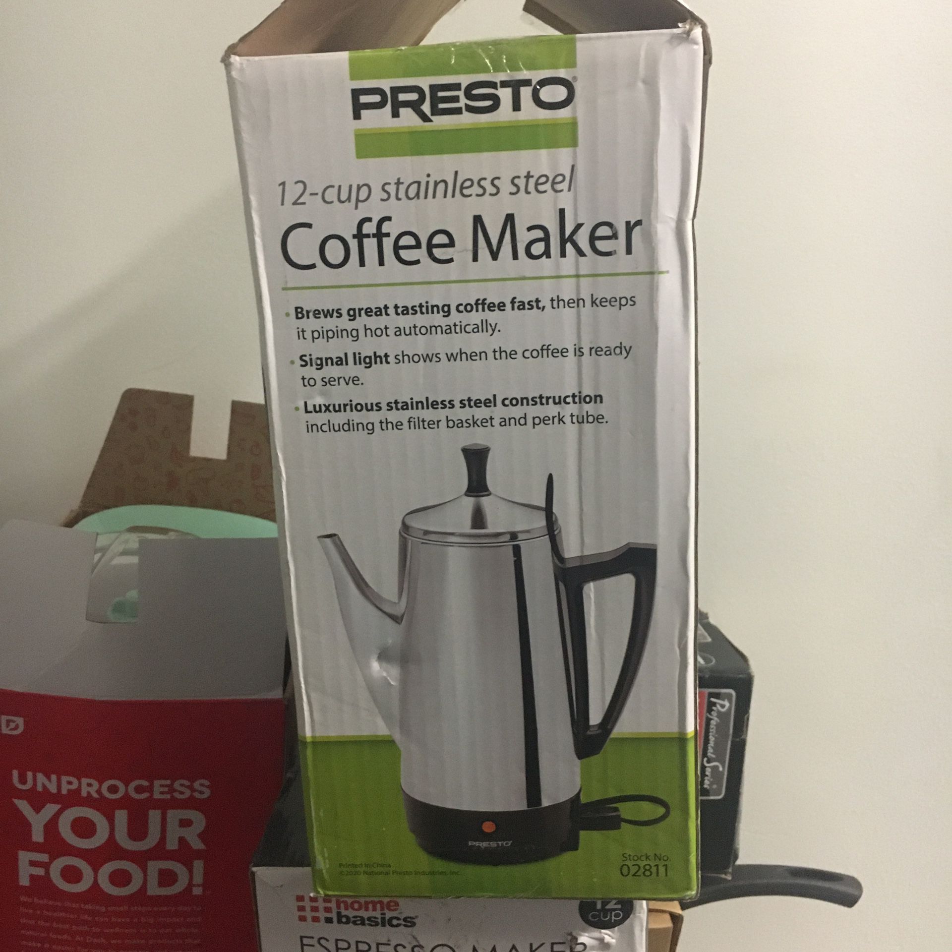 Presto 12-Cup Stainless Steel Coffee Percolator