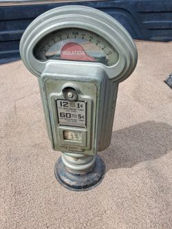 MILLER METER Parking meter 1 cent and 5 cents working condition