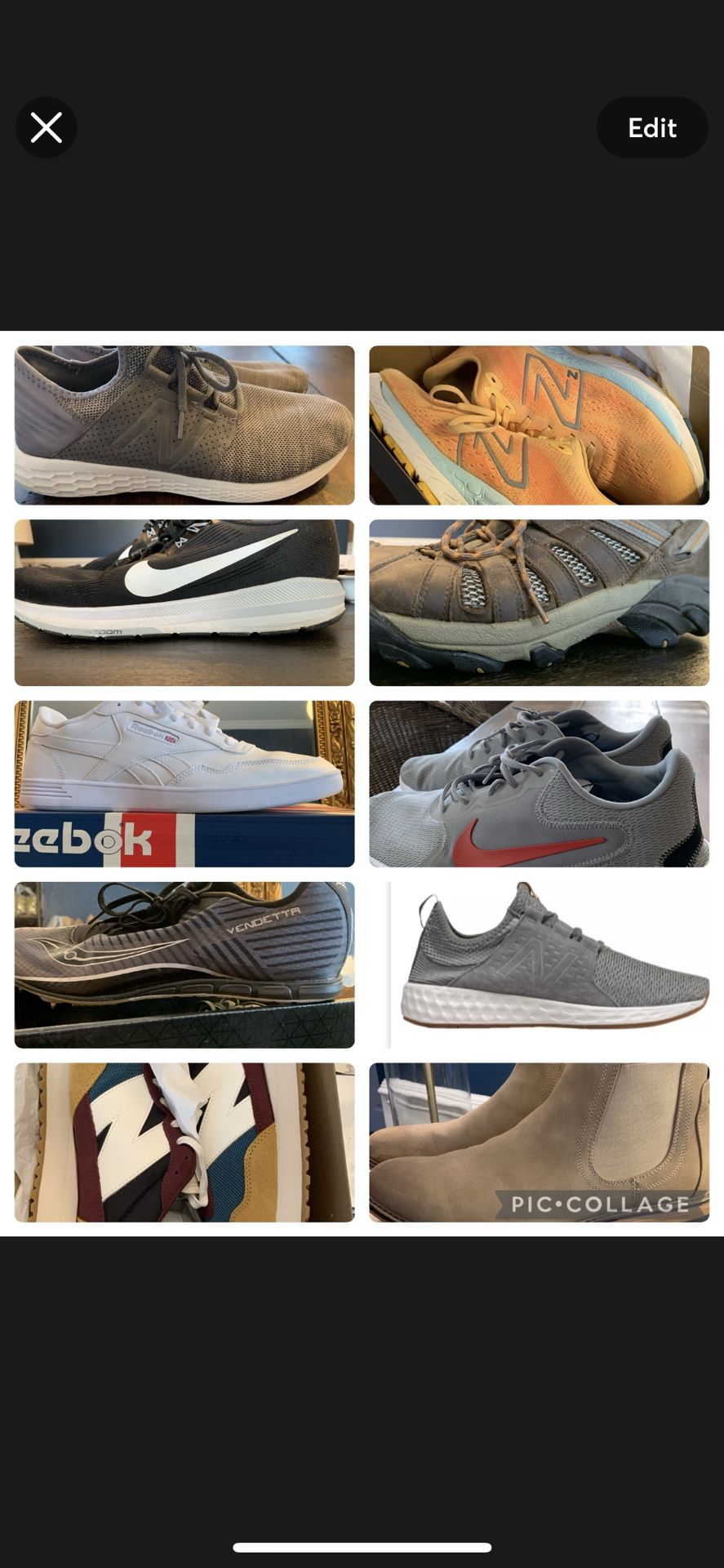 Various New/Like New Mens Shoes Sneakers Boots size 9-15 Nike New Balance Reebok Keen Madden Saucony