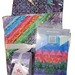Quilt Addicts Rainbow Layer Cake Pattern Majestic Batiks Quilt Kit NEW