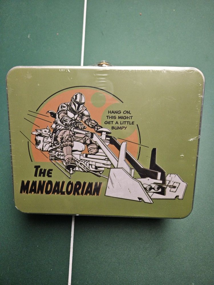 Mandalorian Lunch Box with Star Wars Gifts, Socks, Keychain, a Planter