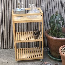 Kitchen cart bark cart, organized cart