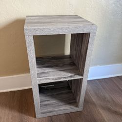 Rustic Gray 2-Shelf Side Table / Small Storage Shelf