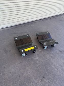 XtremepowerUS Set of 2 Car Carrier Cart Wheels, 12" x 16", 3000 lb skid.