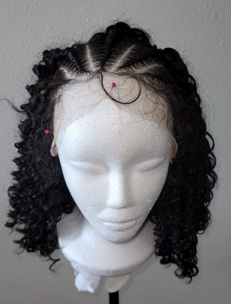 Glueless Curly Braided Wig 13x4 HD Lace Front Wig..(MAKE AN OFFER )