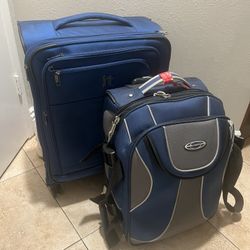 Luggage, Two Blue And  Grey 