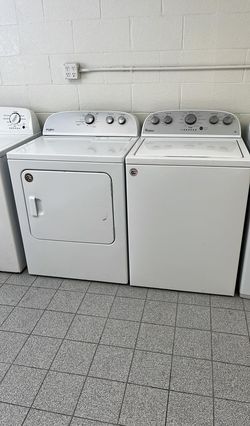 Whirlpool Top Load Washer & Dryer Set – Deep Water, Auto Dry, White