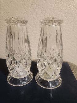 2-cup set King Edward Pie cap, salt and pepper game by Gorham Crystal