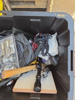 Bin of stuff for sale