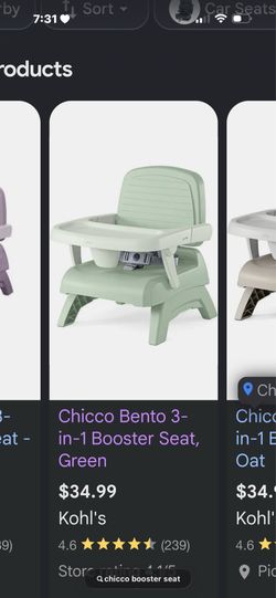 CHICCO GREEN BOOSTER SEAT