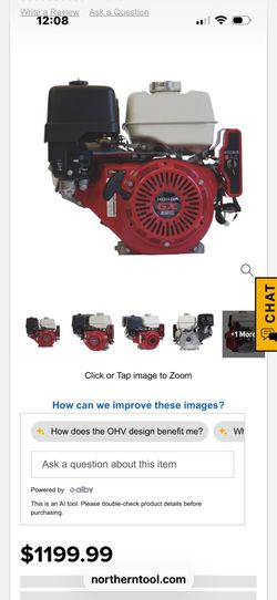 Honda GX 160 overhead valve four stroke motor new
