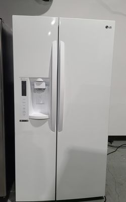 LG Side-by-Side White Fridge
