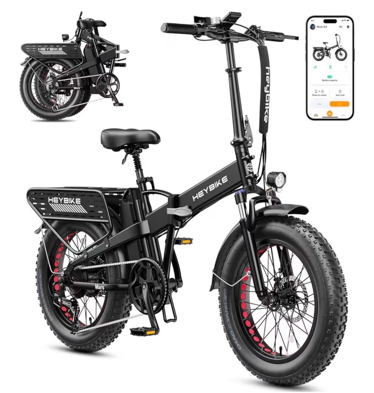 Heybike Mars 2.0 Foldable Electric Bicycle USED