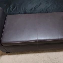 Faux Leather Storage Ottoman Bench