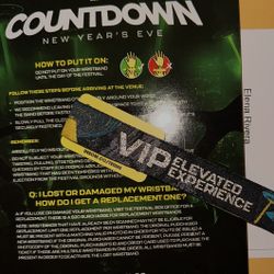 VIP countdown wristband 