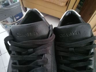 Calvin Klein Black Leather Sneakers