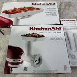 KitchenAid Food Grinder + Sausage Stuffer + Food Tray – Brand New 