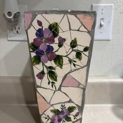 13” Mosaic Flower Vase