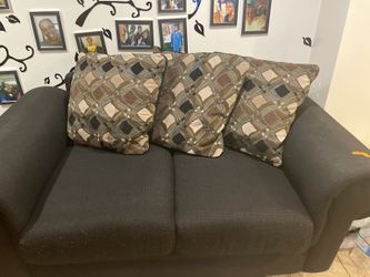 Two Brown Sofas
