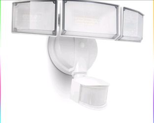 Flood Llights Outdoor Motion Sensor, 4500LM Waterproof Wired Security Light, Dusk to Dawn for Garage, Yard, Porch (White)