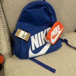 BRAND NEW: Blue Nike Bookbag With Pencil Case