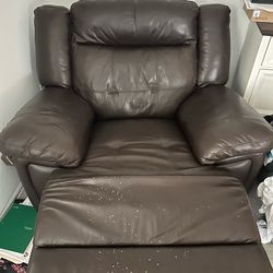 Leather recliner
