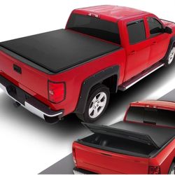 14-19 Chevrolet Silverado Gmc Sierra Truck Bed Soft Tri Fold Tonneau Cover Cobertor Tapadera Chevy 