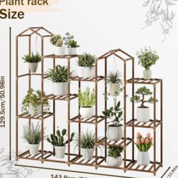 Wooden Plant Stand Large Slipt In Small Ones