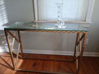 Gold console table