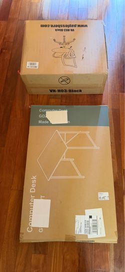 Computer Desk and Monitor Arm Bundle