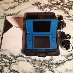Blue Nintendo DSi XL With Case Manual 2 Chargers No Games Tested And Working