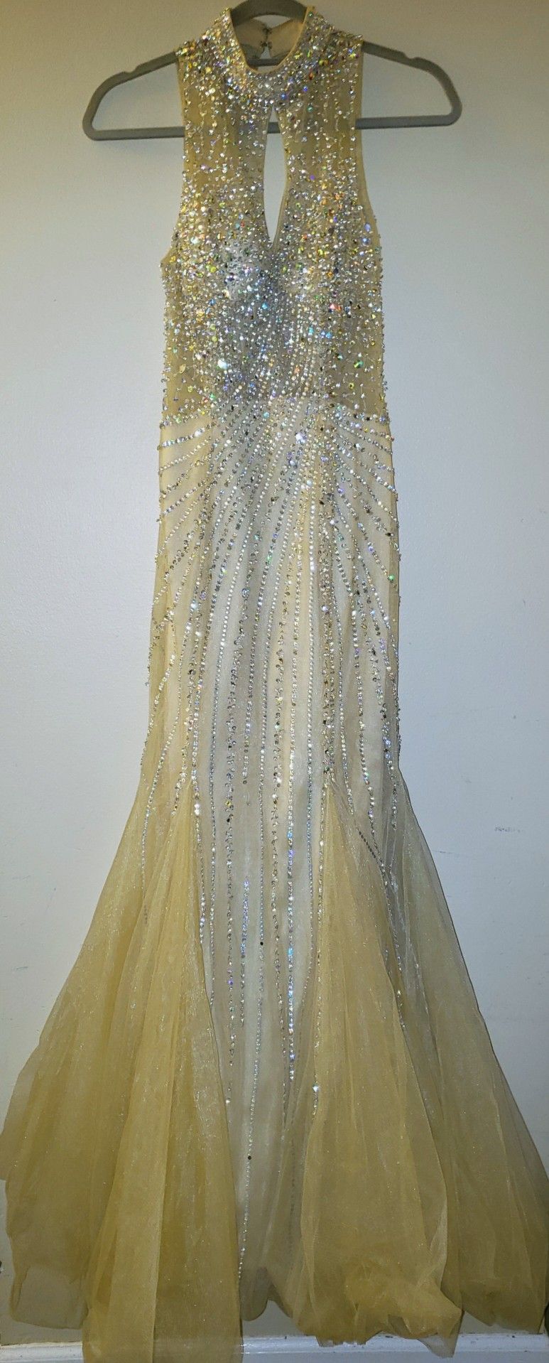 "Prom Dress Perhaps"? Camille La Vie Champagne Color Gown With Sequins And Rhinestones●see description below●