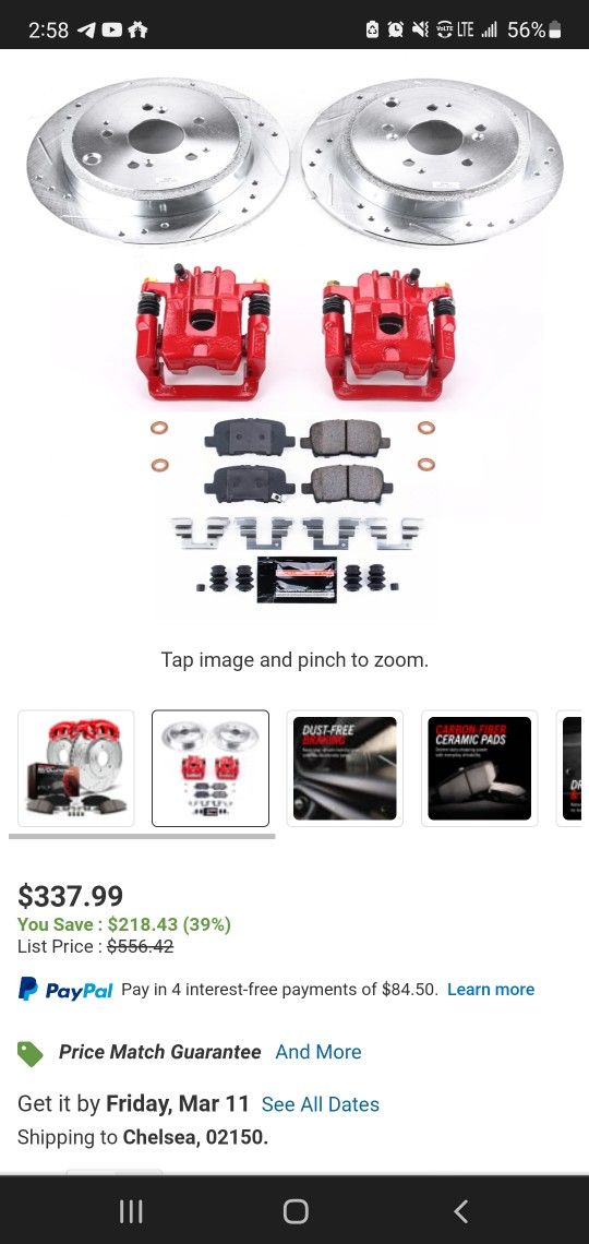 Front Rotors,calipers,brakes 04-08 Acura Tl