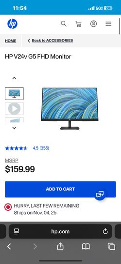 2 HP 24 Inch Screens Brand New Out Of Box