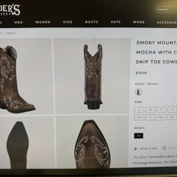 Girls Western Boots 