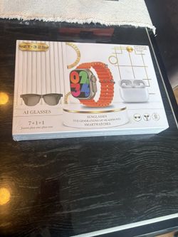 Smart Watch, Smart AI Glasses and Earbuds