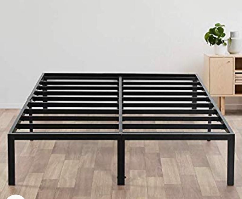 Queen size - Olee Sleep 14 Inch Heavy Duty Steel Slat/ Anti-slip Support/ Easy Assembly/ Mattress Foundation/ Bed Frame/ Maximum Storage/ Noise Free/
