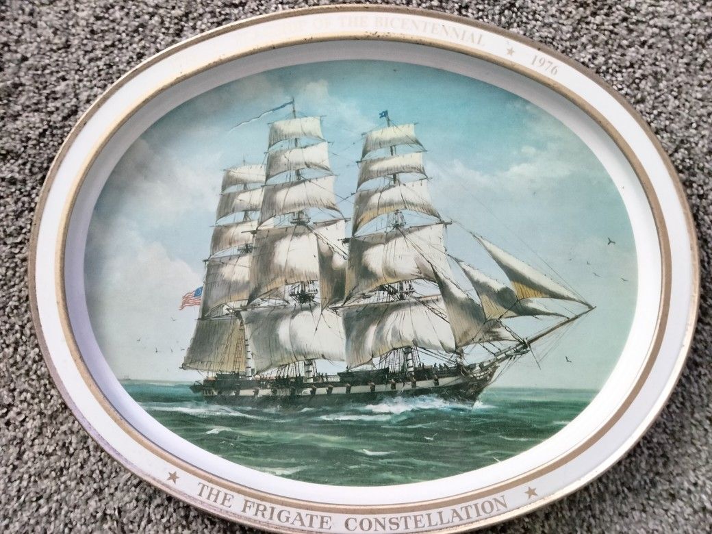 2 Antique Metal Tin,Trays. 