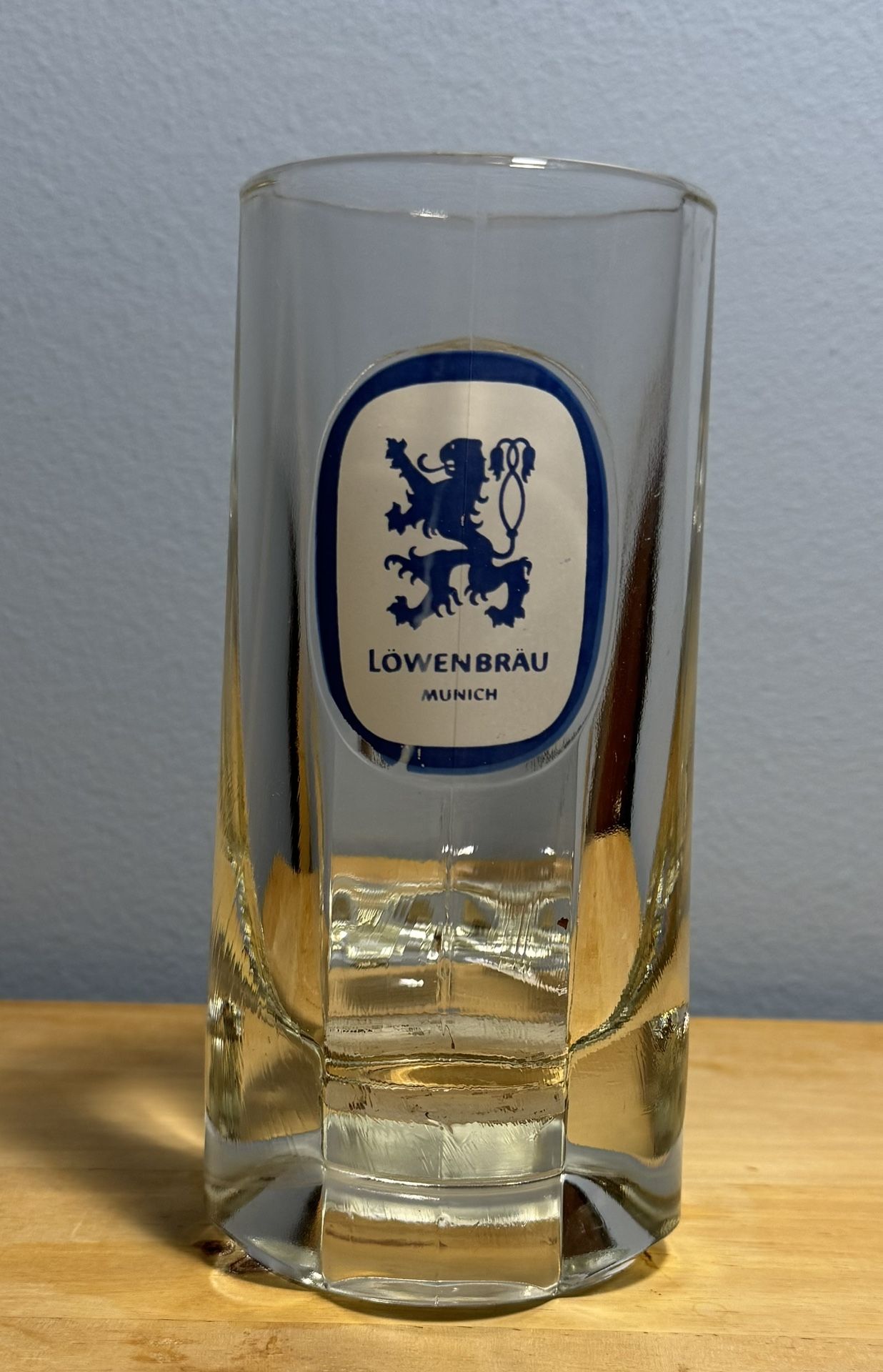 Lowenbrau Heavy Glass Beer Mug
